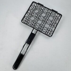 Metal Meatball Grilling Basket BBQ Basket Locking Handle Non-Stick Holds 12 Avon